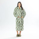 Amparo-Robbie-Check-Bathrobe-Green Sale