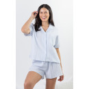 Design-Republique-Chambray-Stripe-Cotton-Pyjama-Set Sale