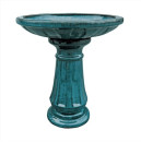 Northcote-Pottery-Primo-Miami-60cm-x-52cm-Bird-Bath-in-Forest-Green Sale