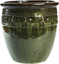 Tuscan-Path-Studded-Glazed-Pot-in-Green Sale