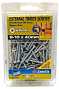 Zenith-8-10G-x-40mm-Galvanised-Square-Drive-Countersunk-Ribbed-Head-Timber-Screws-Pack-of-100 Sale