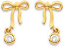 9ct-Cubic-Zirconia-Bow-Earrings Sale