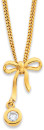 9ct-Cubic-Zircoia-Bow-Pendant Sale
