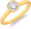 10ct-Element-Lab-Diamond-Round-Solitaire-Rubover-Ring Sale