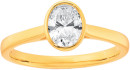 10ct-Element-Lab-Diamond-Oval-Solitaire-Rubover-Ring Sale