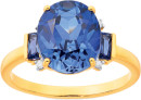 9ct-Created-Sapphire-Diamond-Ring Sale
