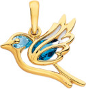 9ct-Blue-Topaz-Bluebird-Pendant Sale