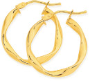 9ct-15mm-Ribbon-Twist-Hoop-Earrings Sale
