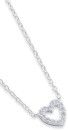 Sterling-Silver-Cubic-Zirconia-425cm-Open-Heart-Necklet Sale