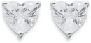 Sterling-Silver-Heart-Cubic-Zirconia-Stud-Earrings Sale