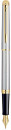 Waterman-Hemisphere-Stainless-Steel-Fountain-Pen-Gold-Trim Sale