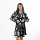 Eden-Malibu-Satin-Printed-Bathrobe-Black Sale
