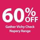 60-off-Gather-Vichy-Check-Napery-Range Sale