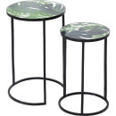 Outsidings-Green-Leaves-Mosaic-Side-Table-Set-of-2 Sale