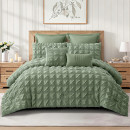 Solace-Blake-Seersucker-7-Piece-Comforter-Set-Chive Sale