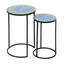 Outsidings-Blue-Tile-Mosaic-Side-Table-Set-of-2 Sale