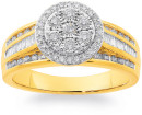 9ct-Diamond-Three-Row-Ring Sale