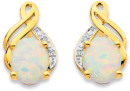 9ct-Created-Opal-Crossover-Earrings-with-Diamonds Sale