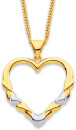 9ct-Two-Tone-Open-Heart-Pendant Sale