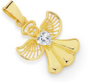 9ct-Cubic-Zirconia-Angel-Pendant Sale