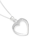 Sterling-Silver-Cubic-Zirconia-Open-Heart-Pendant Sale