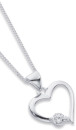 Sterling-Silver-Cubic-Zirconia-Heart-Pendant Sale