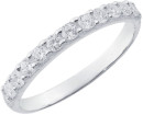 Sterling-Silver-Cubic-Zirconia-Half-Eternity-Ring-Size-M Sale