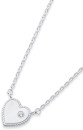 Sterling-Silver-Cubic-Zirconia-Heart-Necklet Sale