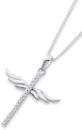 Sterling-Silver-Cubic-Zirconia-Winged-Cross-Pendant Sale