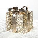 Christmas-Wishes-Gold-Present-Box-LED-Dcor-25cm Sale