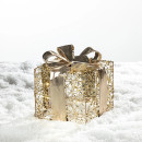 Christmas-Wishes-Gold-Present-Box-LED-Dcor-20cm Sale
