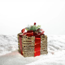 Christmas-Wishes-Rattan-Present-Box-LED-Dcor-15cm Sale
