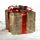 Christmas-Wishes-Rattan-Present-Box-LED-Dcor-25cm Sale