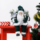 Christmas-Wishes-Green-Sitting-Santa-30cm Sale