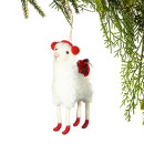 Christmas-Wishes-Felt-Alpaca-With-Present-Hanging-Christmas-Tree-Decoration Sale