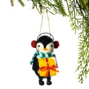 Christmas-Wishes-Felt-Penguin-With-Present-Hanging-Christmas-Tree-Decoration Sale
