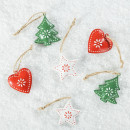 Christmas-Wishes-Metal-Heart-Star-And-Tree-Set-Of-6-Hanging-Christmas-Tree-Decorations Sale