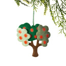 Christmas-Wishes-Wooden-Felt-2D-Pohutukawa-Tree-Hanging-Decoration Sale