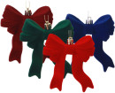 Assorted-Hanging-Flocked-Bows-10cm Sale