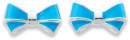 Sterling-Silver-Blue-Enamel-Bow-Studs Sale