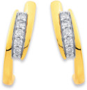 9ct-Diamond-Curve-Hoop-Earrings Sale