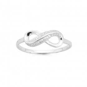 Infinity-Feather-Ring-Silver on sale