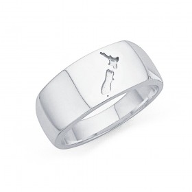 Sterling-Silver-NZ-Map-Ring-Size-T-T-12 on sale