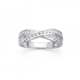 Sterling-Silver-Channel-Set-Cubic-Zirconia-Kiss-Ring on sale