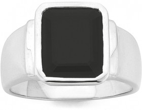 Square-Gents-Onyx-Ring-in-Sterling-Silver on sale
