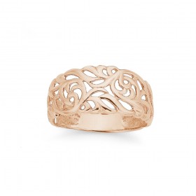 9ct+Rose+Gold+Filigree+Ring