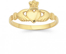 9ct+Irish+Claddagh+Ring