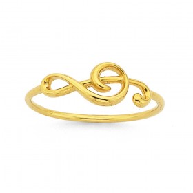 9ct+Treble+Clef+Ring