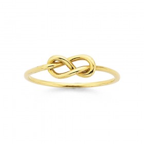 Knot-Ring-in-9ct-Yellow-Gold on sale