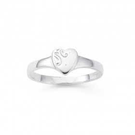 Sterling-Silver-Heart-Signet-Ring on sale